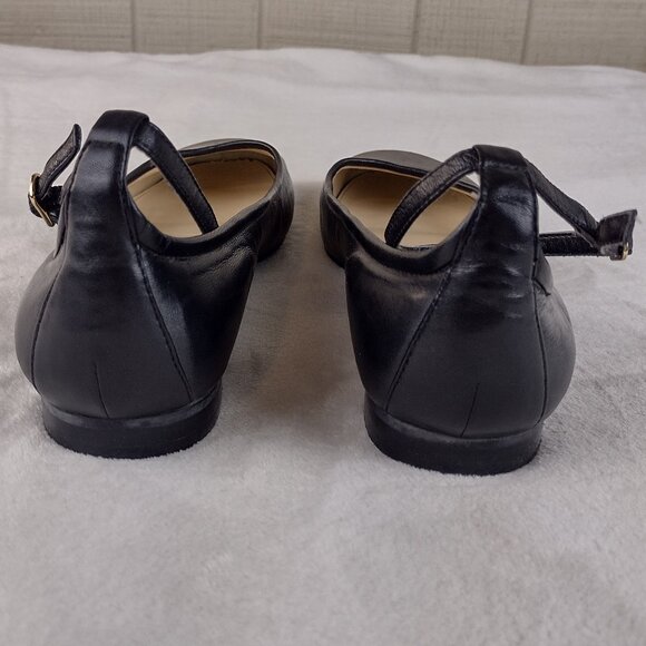 Lauren Ralph Lauren Black Ankle Strap Flats - Picture 4 of 5
